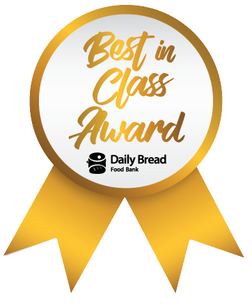 Daily Bread Food Bank - Best in Class Award